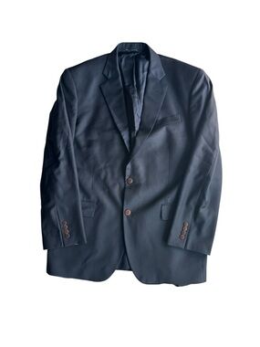 BROOKS BROTHERS Blazer Mens 42R LORO PIANA 1818 Madison Wool Brown 2 Button Navy